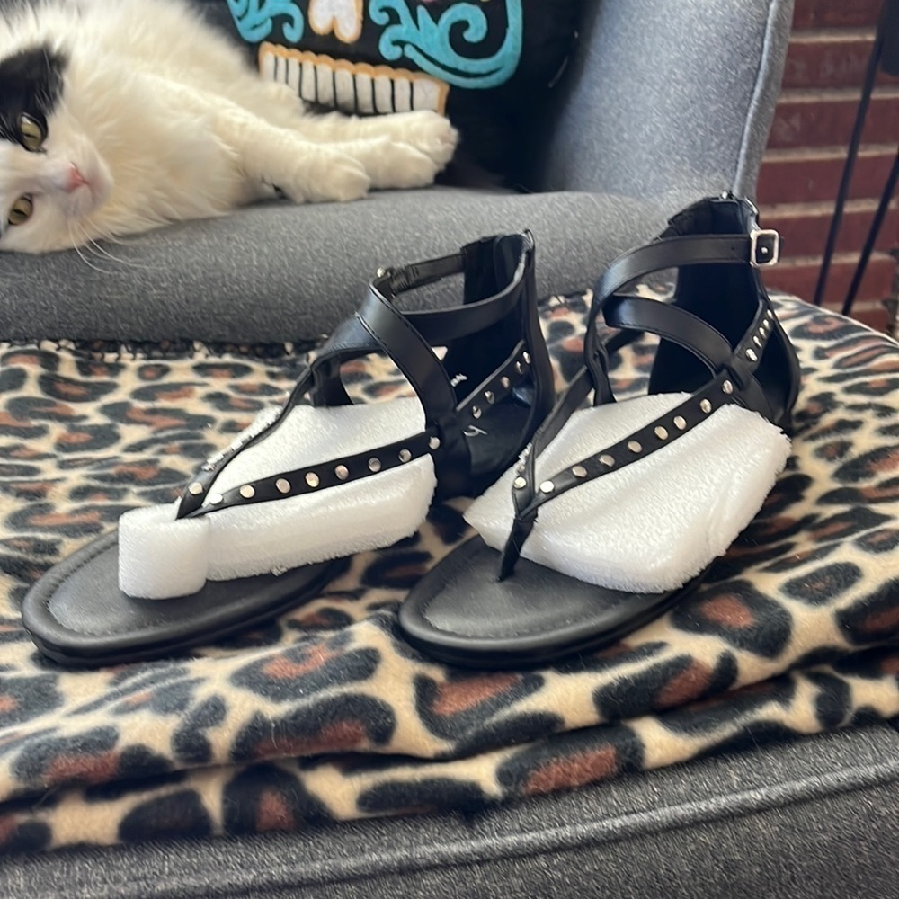 Bar lll Talyap black studded sandal.  Size 8 1/2. Excellent condition.
